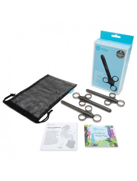 Набор из 3 черных шприцев для лубриканта - b-Vibe - купить с доставкой в Комсомольске-на-Амуре