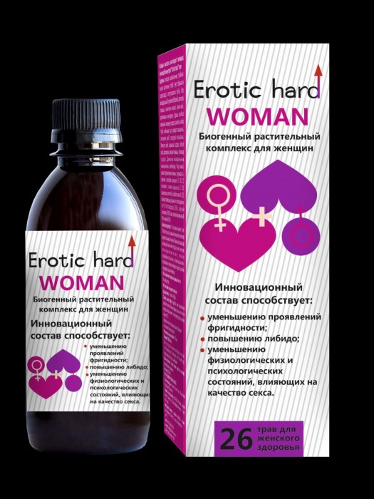 Женский биогенный концентрат для повышения либидо Erotic hard Woman - 250 мл. - Erotic Hard - купить с доставкой в Комсомольске-на-Амуре