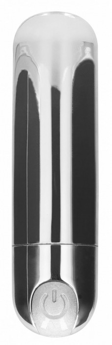 Серебристая перезаряжаемая вибропуля 7 Speed Rechargeable Bullet - 7,7 см. - Shots Media BV