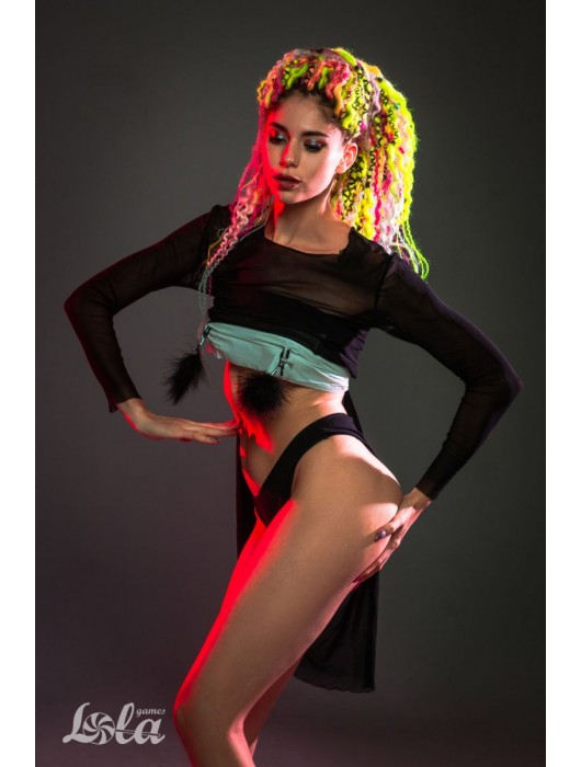 Зажимы на соски с черным пухом Euphoric - Lola Games - купить с доставкой в Комсомольске-на-Амуре