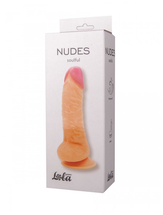 Телесный фаллоимитатор на присоске Soulful - 19 см. - Lola Games