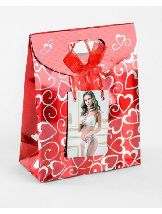 Бело-красный ошейник из натуральной кожи с нежным мехом - БДСМ Арсенал - купить с доставкой в Комсомольске-на-Амуре