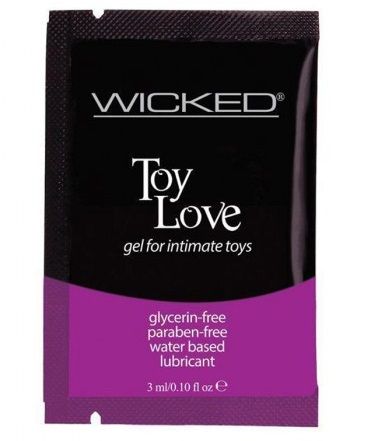 Лубрикант на водной основе для использования с игрушками WICKED Toy Love - 3 мл. - Wicked - купить с доставкой в Комсомольске-на-Амуре