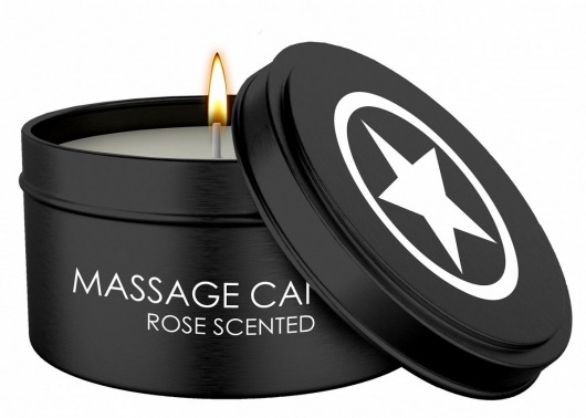 Массажная свеча с ароматом розы Massage Candle - Shots Media BV - купить с доставкой в Комсомольске-на-Амуре