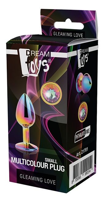 Голографическая анальная втулка с радужным кристаллом - 7,1 см. - Dream Toys - купить с доставкой в Комсомольске-на-Амуре