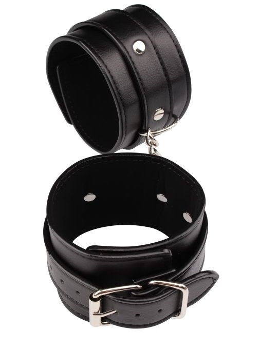 Черные оковы Classic Ankle Cuffs - Chisa - купить с доставкой в Комсомольске-на-Амуре