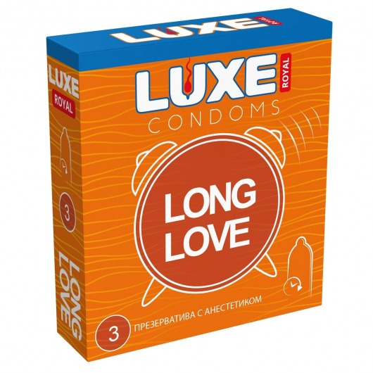 Презервативы с продлевающим эффектом LUXE Royal Long Love - 3 шт. - Luxe - купить с доставкой в Комсомольске-на-Амуре