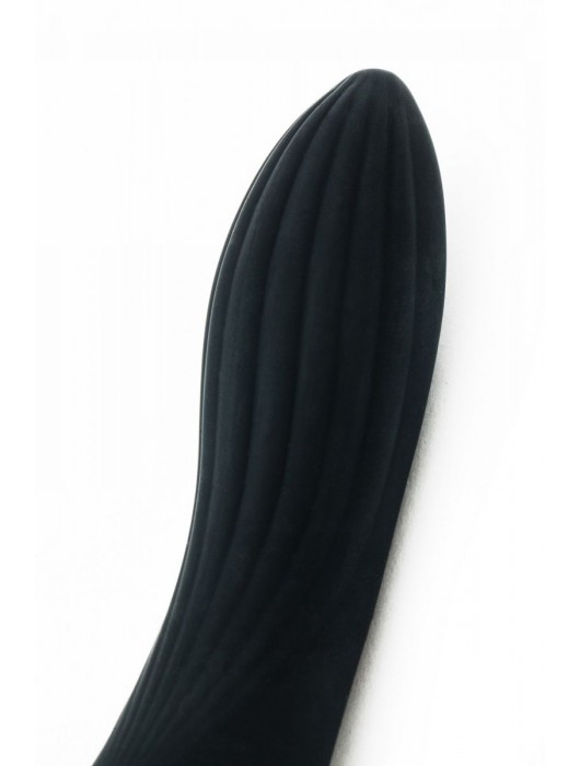 Черный волнообразный вибратор - 20 см. - 4sexdreaM
