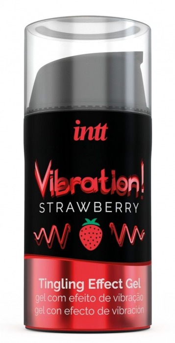 Жидкий интимный гель с эффектом вибрации Vibration! Strawberry - 15 мл. - INTT - купить с доставкой в Комсомольске-на-Амуре