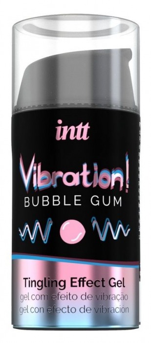 Жидкий интимный гель с эффектом вибрации Vibration! Bubble Gum - 15 мл. - INTT - купить с доставкой в Комсомольске-на-Амуре