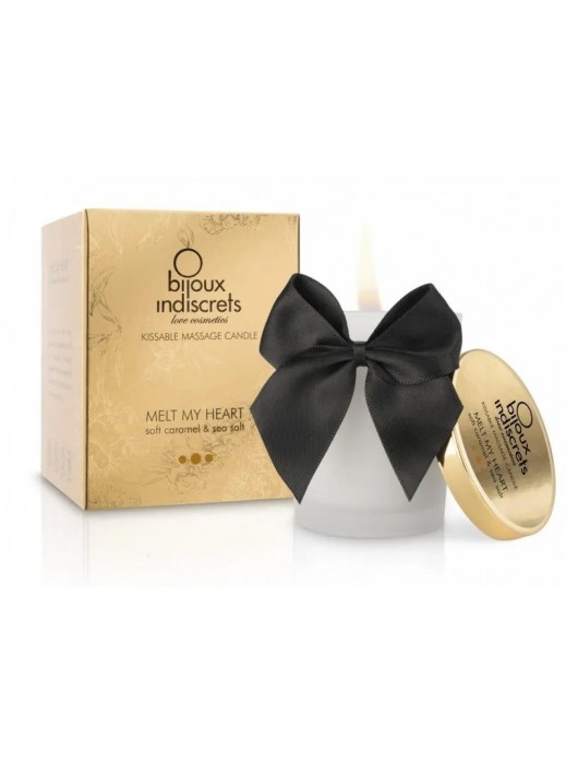 Массажная свеча Melt My Heart с ароматом карамели - 70 мл. - Bijoux Indiscrets - купить с доставкой в Комсомольске-на-Амуре