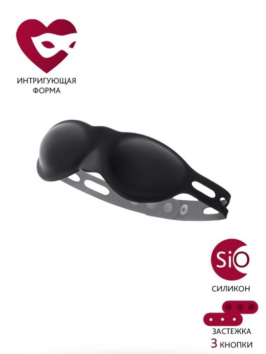 Черная плотная силиконовая маска - ToyFa - купить с доставкой в Комсомольске-на-Амуре