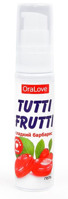 Гель-смазка Tutti-frutti со вкусом барбариса - 30 гр. - Биоритм - купить с доставкой в Комсомольске-на-Амуре