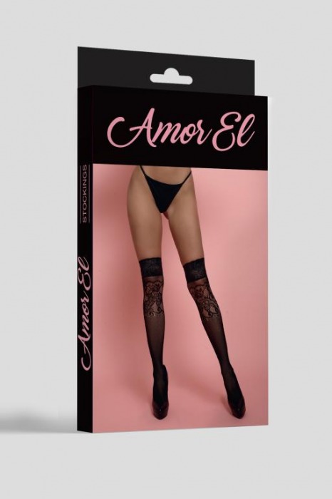 Ажурные гольфы в мелкую сеточку с рисунком - Amor El купить с доставкой