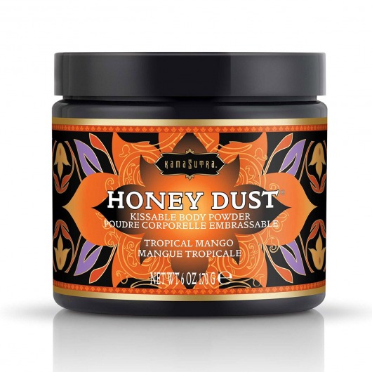 Пудра для тела Honey Dust Body Powder с ароматом манго - 170 гр. - Kama Sutra - купить с доставкой в Комсомольске-на-Амуре