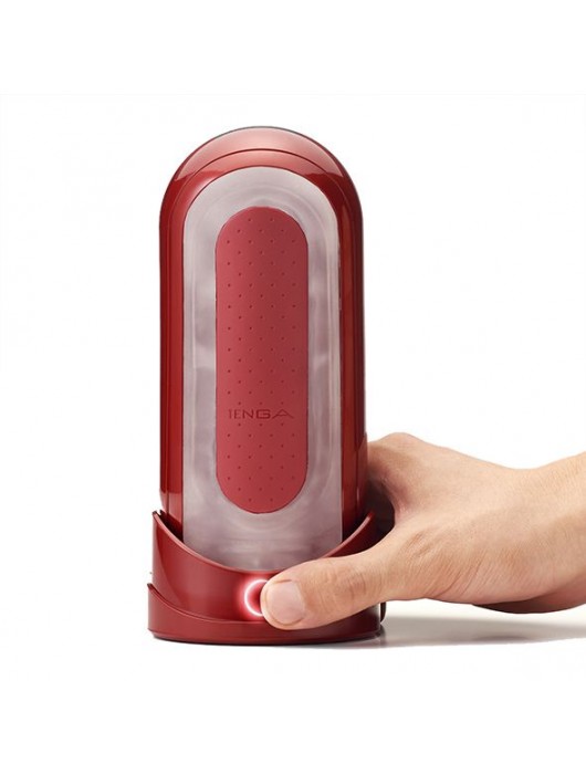 Красный мастурбатор Flip Zero Red   Warmer с подогревом - Tenga - в Комсомольске-на-Амуре купить с доставкой