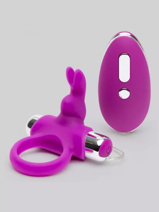 Лиловое виброкольцо с пультом ДУ Remote Control Cock Ring - Happy Rabbit - в Комсомольске-на-Амуре купить с доставкой