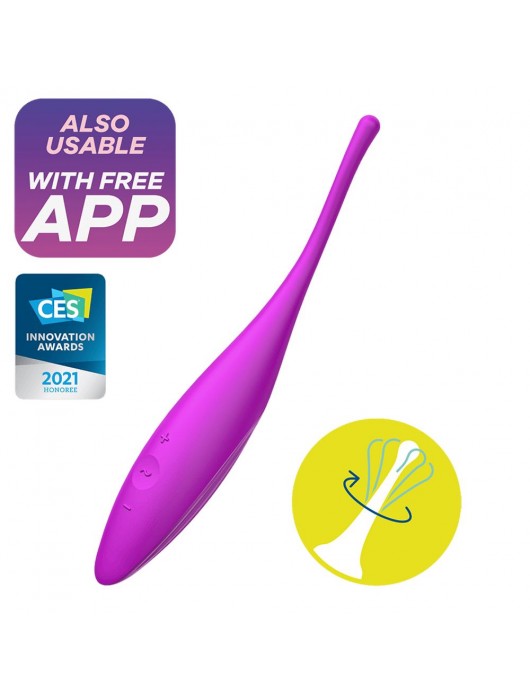 Ярко-розовый точечный стимулятор Twirling Joy - Satisfyer
