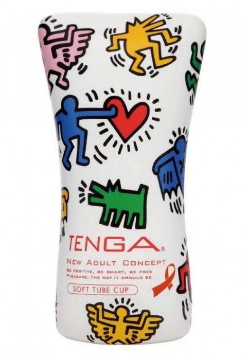 Мастурбатор-туба Keith Haring Soft Tube CUP - Tenga - в Комсомольске-на-Амуре купить с доставкой