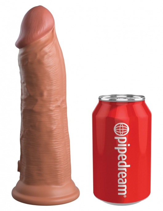 Кофейный фаллоимитатор 8  Silicone Dual Density Cock - 22,8 см. - Pipedream