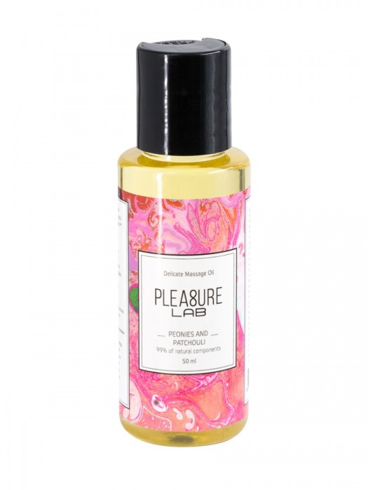 Массажное масло Pleasure Lab Delicate с ароматом пиона и пачули - 50 мл. - Pleasure Lab - купить с доставкой в Комсомольске-на-Амуре