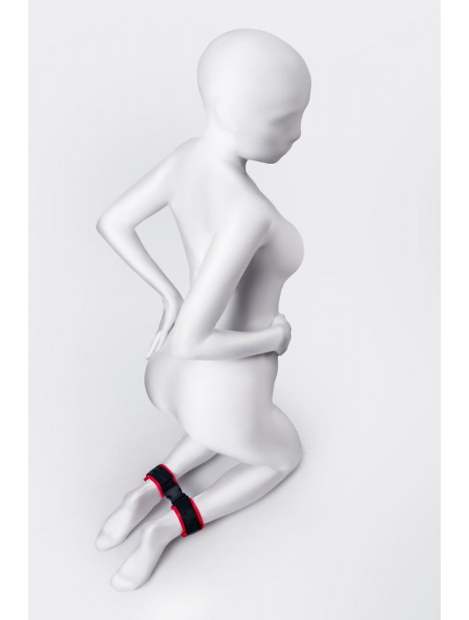 Красно-черные велюровые оковы Anonymo - ToyFa - купить с доставкой в Комсомольске-на-Амуре