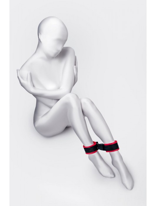 Красно-черные велюровые оковы Anonymo - ToyFa - купить с доставкой в Комсомольске-на-Амуре