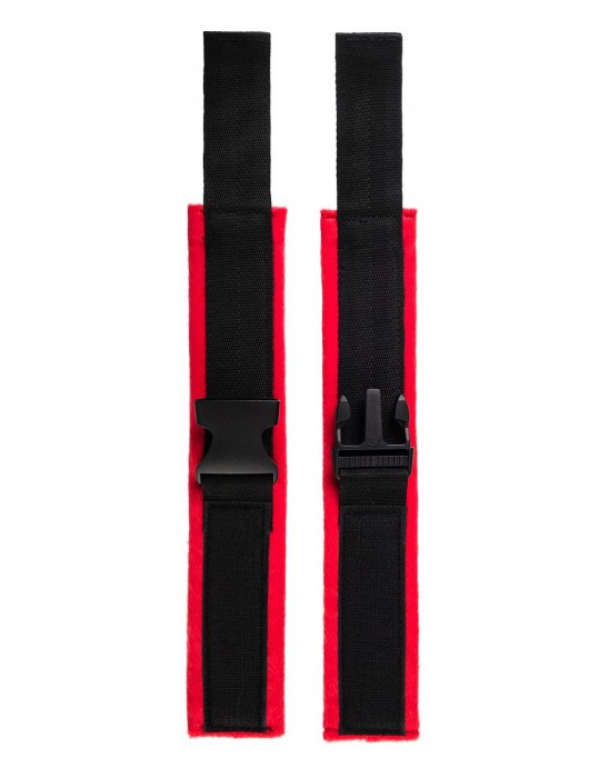 Красно-черные велюровые оковы Anonymo - ToyFa - купить с доставкой в Комсомольске-на-Амуре