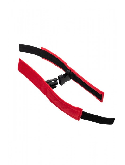 Красно-черные велюровые оковы Anonymo - ToyFa - купить с доставкой в Комсомольске-на-Амуре