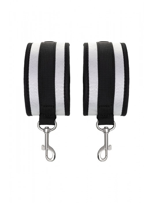 Серебристо-черные наручники Anonymo - ToyFa - купить с доставкой в Комсомольске-на-Амуре