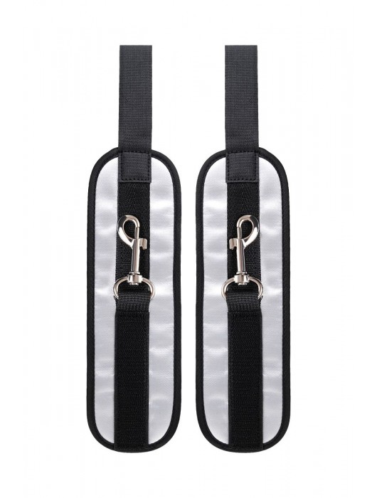 Серебристо-черные наручники Anonymo - ToyFa - купить с доставкой в Комсомольске-на-Амуре