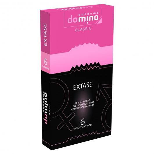 Презервативы с точками и рёбрышками DOMINO Classic Extase - 6 шт. - Domino - купить с доставкой в Комсомольске-на-Амуре