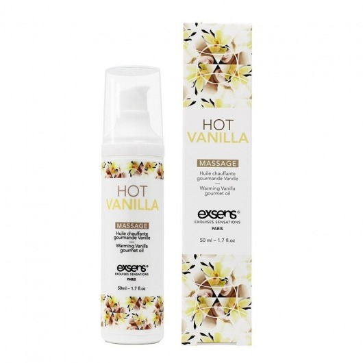 Разогревающее массажное масло с ароматом ванили Gourmet Hot Vanilla - 50 мл. - Exsens - купить с доставкой в Комсомольске-на-Амуре
