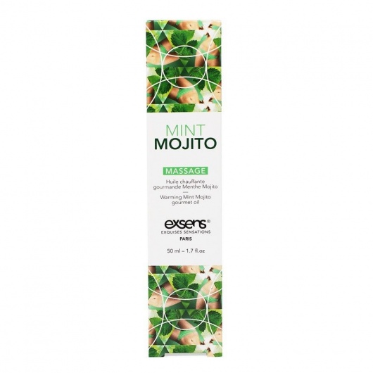 Разогревающее массажное масло с ароматом мохито Gourmet Mint Mojito - 50 мл. - Exsens - купить с доставкой в Комсомольске-на-Амуре