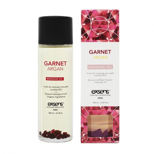 Органическое массажное масло GARNET ARGAN - 100 мл. - Exsens - купить с доставкой в Комсомольске-на-Амуре