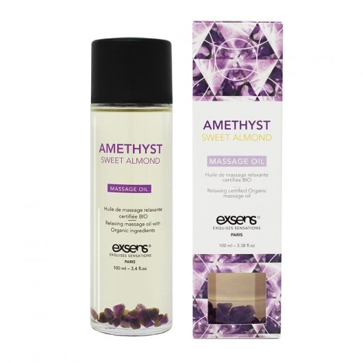 Органическое массажное масло AMETHYST SWEET ALMOND - 100 мл. - Exsens - купить с доставкой в Комсомольске-на-Амуре