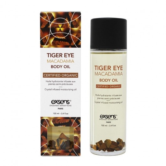 Органическое массажное масло TIGER EYE MACADAMIA - 100 мл. - Exsens - купить с доставкой в Комсомольске-на-Амуре