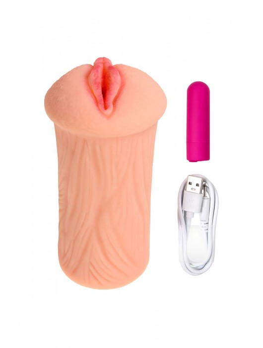 Реалистичный мастурбатор-вагина телесного цвета Elegance.001 с вибрацией - KOKOS - в Комсомольске-на-Амуре купить с доставкой