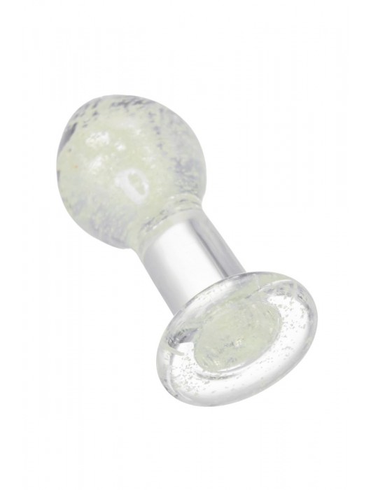 Прозрачная, светящаяся в темноте анальная втулка - 6,5 см. - Sexus