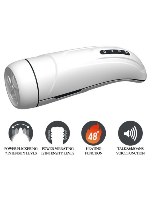 Вибромастурбатор Marissa с функцией нагрева и подвижным язычком - Baile - в Комсомольске-на-Амуре купить с доставкой