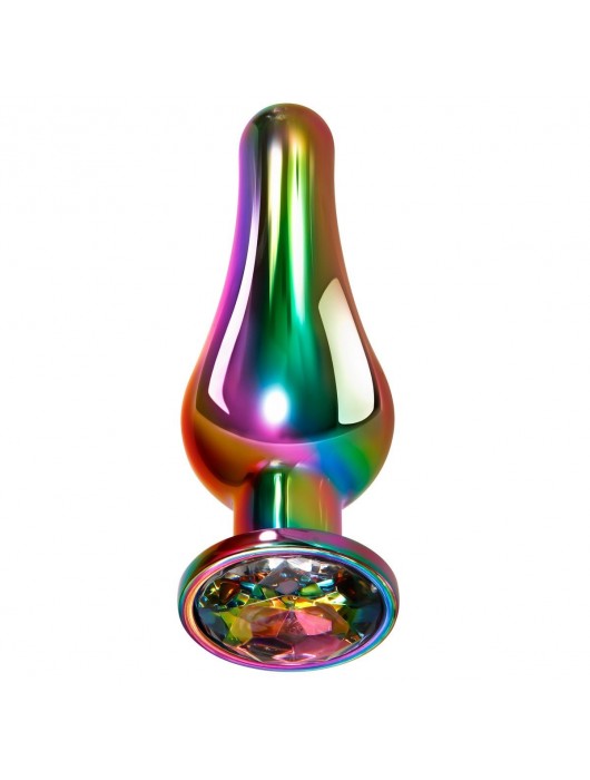Радужная металлическая пробка Rainbow Metal Plug Large - 12,9 см. - Evolved