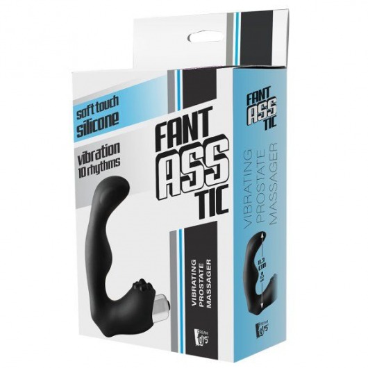 Черный вибромассажер простаты FantASStic Vibrating Prostate Massager - 11,3 см. - Dream Toys - в Комсомольске-на-Амуре купить с доставкой
