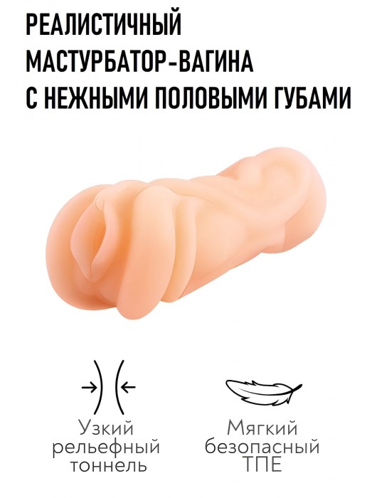 Реалистичный мастурбатор-вагина телесного цвета - Свободный ассортимент - в Комсомольске-на-Амуре купить с доставкой