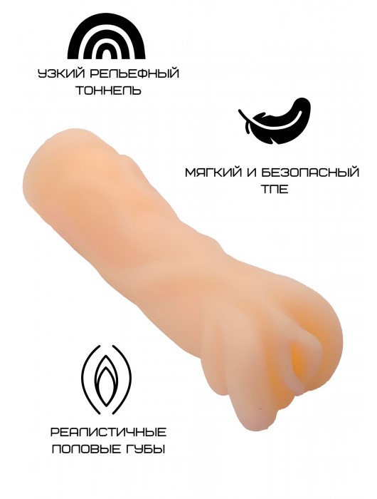 Реалистичный мастурбатор-вагина телесного цвета - Свободный ассортимент - в Комсомольске-на-Амуре купить с доставкой