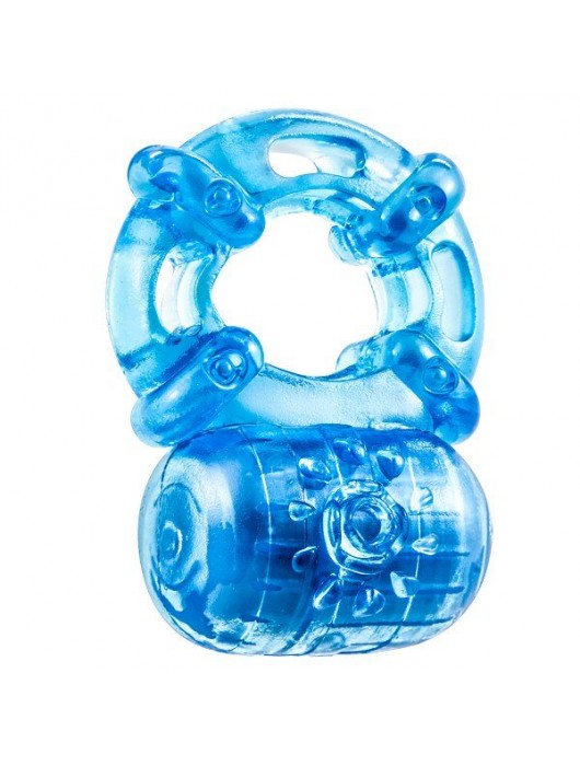 Голубое эрекционное виброкольцо Reusable 5 Function Cock Ring - Blush Novelties - в Комсомольске-на-Амуре купить с доставкой