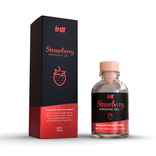 Массажный гель с ароматом клубники Strawberry - 30 мл. - INTT - купить с доставкой в Комсомольске-на-Амуре