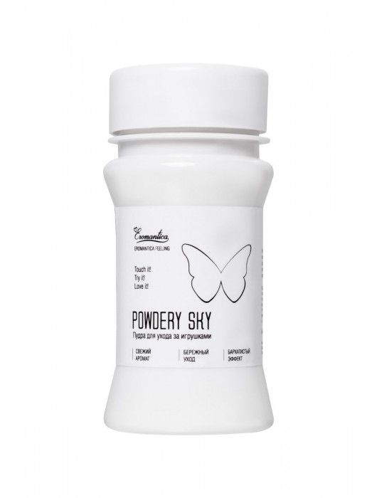 Пудра для ухода за игрушками Powdery Sky с ароматом мяты - 40 гр. - Eromantica - купить с доставкой в Комсомольске-на-Амуре