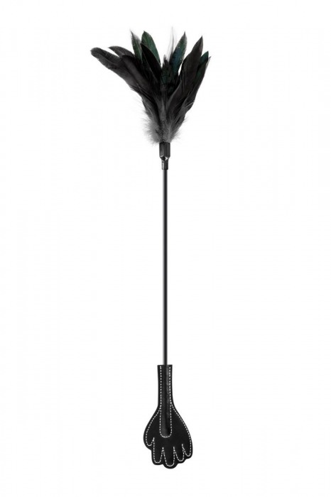 Двусторонний стек-щекоталка Sweet Caress Feather Whip - 58 см. - Sweet Caress - купить с доставкой в Комсомольске-на-Амуре
