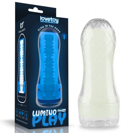 Светящийся в темноте мастурбатор Lumino Play Masturbator Ribbed - Lovetoy - в Комсомольске-на-Амуре купить с доставкой