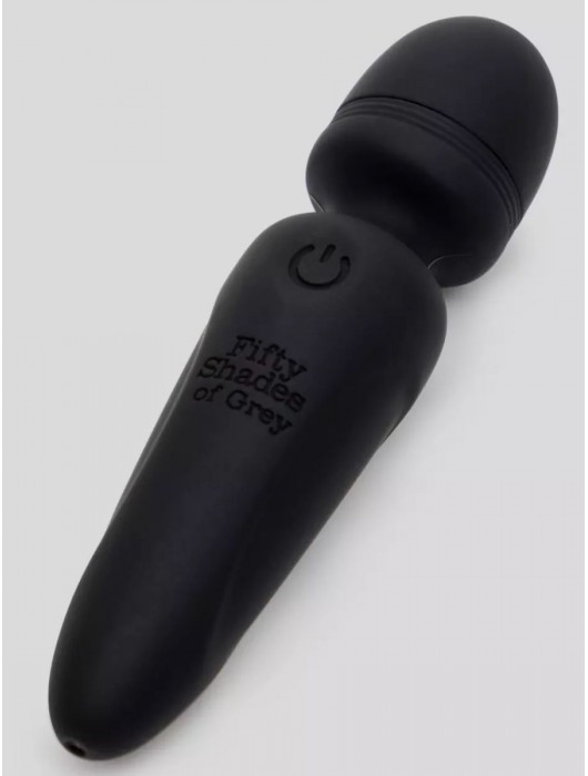 Черный мини-wand Sensation Rechargeable Mini Wand Vibrator - 10,1 см. - Fifty Shades of Grey
